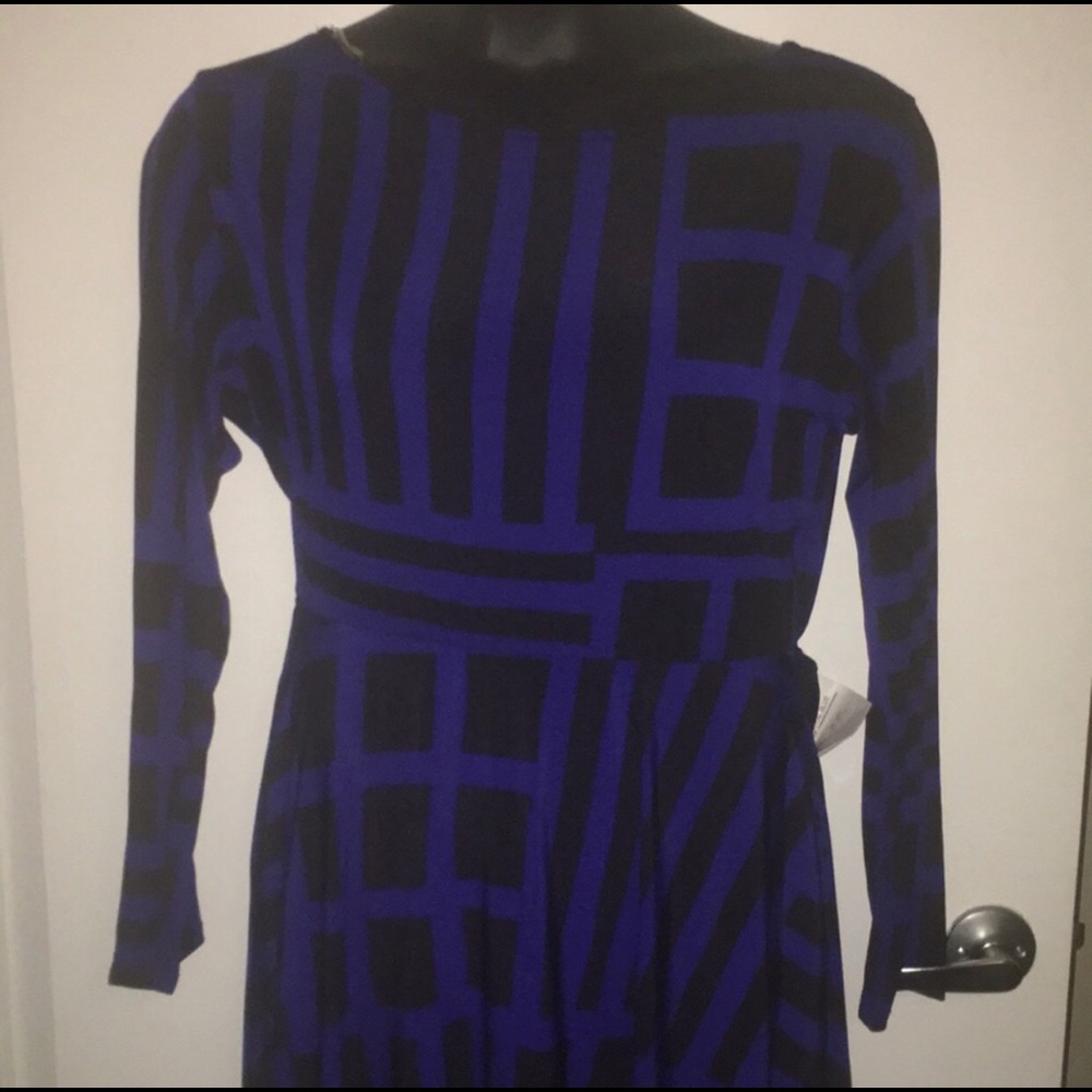 Blue and Black Maxi Dress